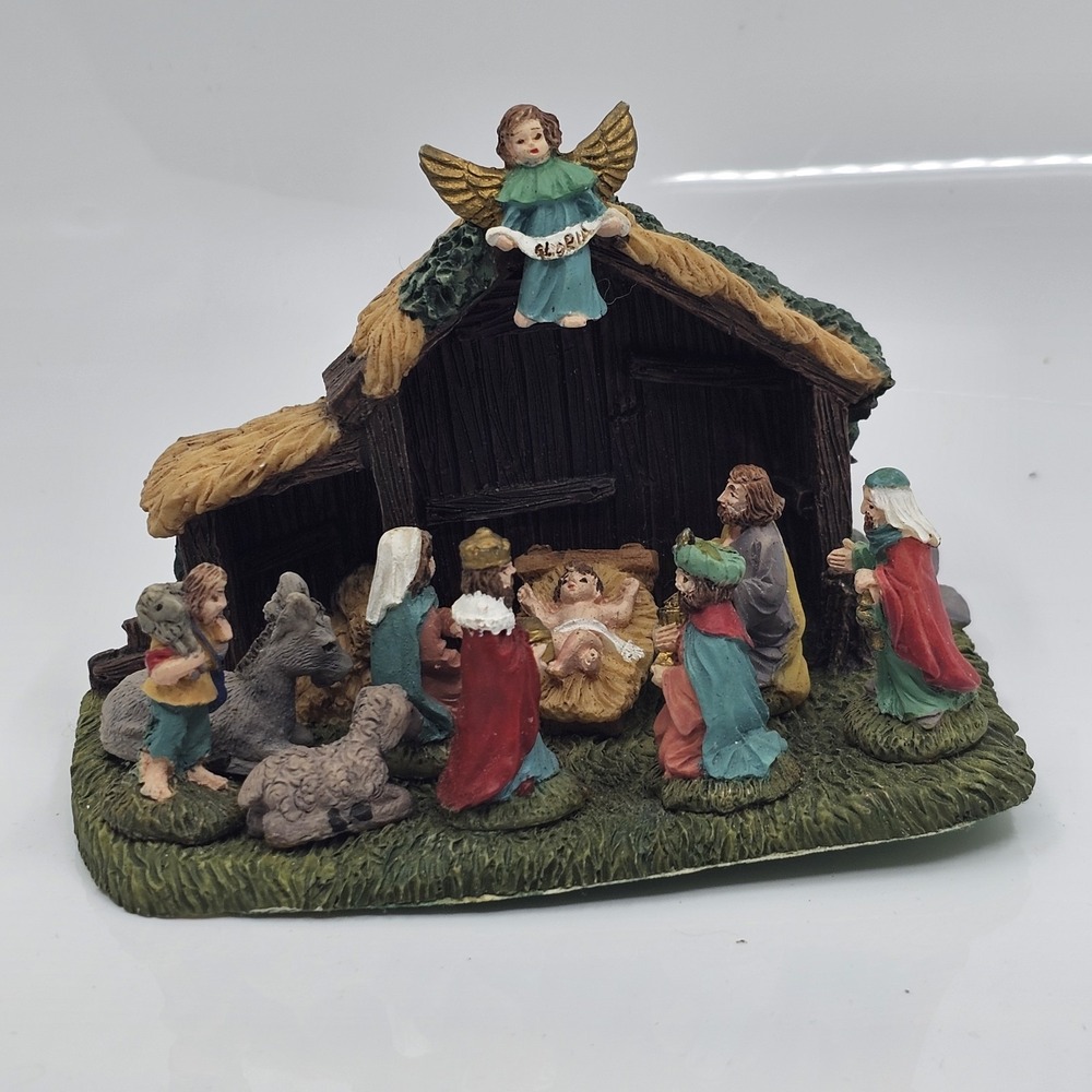 Vintage Miniature Nativity Scene‎